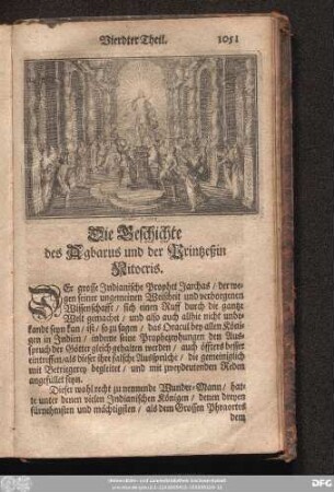 Die Geschichte des Agbarus und der Printzeßin Nitocris.