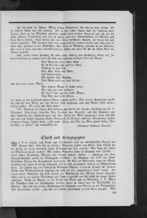 Christ und Kriegsgegner