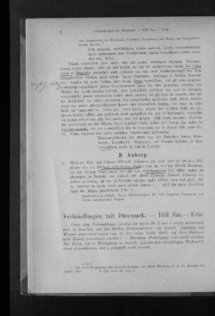 Verhandlungen mit Dänemark. - 1431 Jan. - Febr.