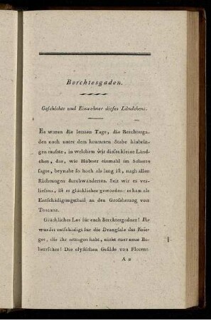 Berchtesgaden. Geschichte und Einwohner dieses Ländchens.