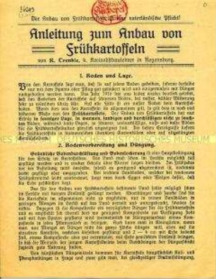 Anleitung zum Anbau von Frühkartoffeln