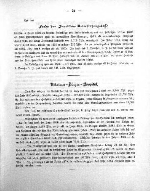 Aus dem Fonds der Invaliden-Unterstützungskasse