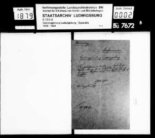 Rechtsbeschwerde des Bauern Karl Kreß in Weißlensburg, Gde. Bitzfeld, wegen Wiederherstellung des sogenannten Kirchwegs von Weißlensburg nach Bitzfeld