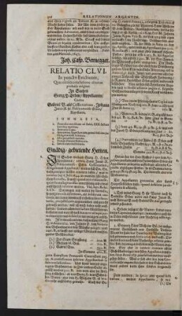 Relatio CLVI.