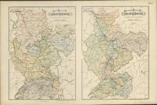Politische Karte des Rheingebietes; Hydrographische Übersichtskarte des Rheingebietes
