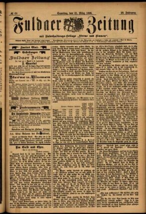 Zweite Ausgabe vom Samstag, den 21. März 1896.