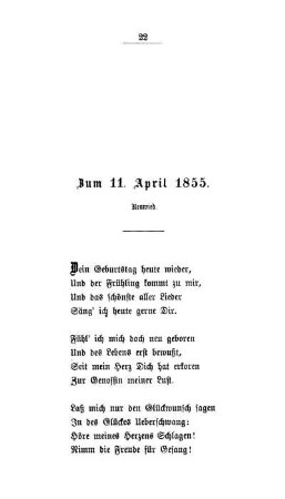 Zum 11. April 1855 - Neuwied