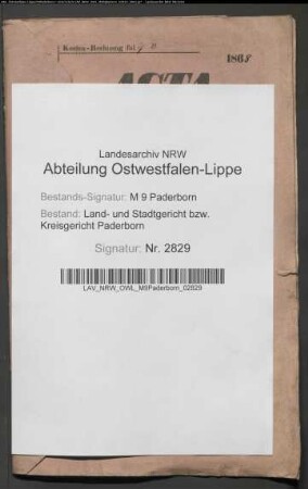 Erblasser: Corsmeier, Anna Maria, geb. Rempe: