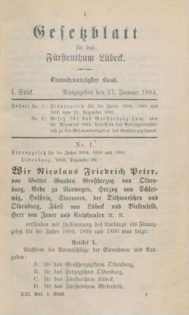 Ausgegeben den 17. Januar 1894-15. December 1897 = No. 1-83