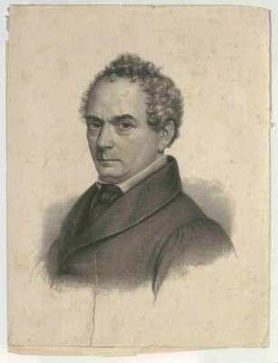 Portrait von Clemens Brentano (Lithographie von Linder)