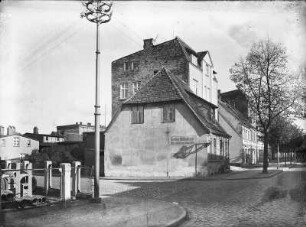 Güstrow. Straßenbild mit Ecke Spaldingsstraße