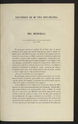 Mis memorias : El XII. congreso internacional de orientalistas (Roma 1899)