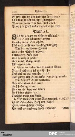 Psalm XL, XLI, XLV, XLVI, XLVII, XLVIII