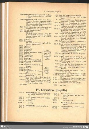 IV. Kriechtiere (Reptilia)