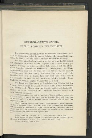 Einundzwanzigstes Capitel. Über das Mischen der Emulsion.