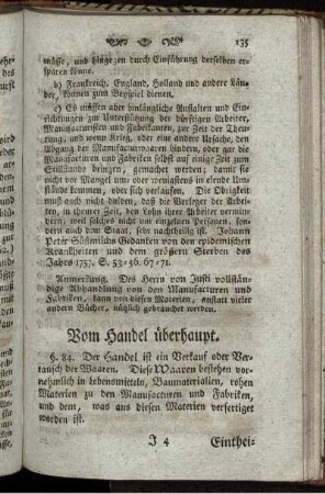 Vom Handel überhaupt.