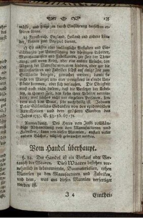Vom Handel überhaupt.