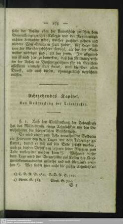 Achtzehendes Kapitel. Von Vollstreckung der Todesstrafen