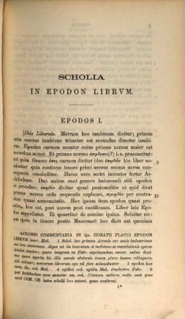 Scholia Horatiana quae feruntur Acronis et Porphyrionis post Georgium Fabricium nune primum emendatiora ed. Franc. Pauly. 2