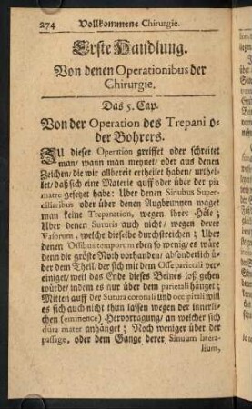 274-348, Erste Abhandlung. Von denen Operationivus der Chirurgie