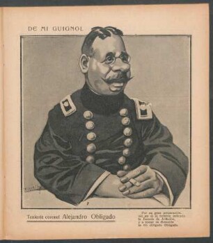 Teniente coronel Alejandro Obligado - [Caricatura] : De mi Guignol
