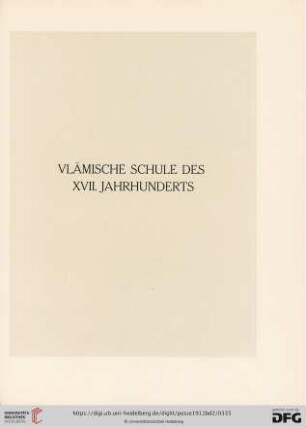Vlämische Schule des XVII. Jahrhunderts