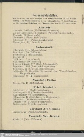 Feuermeldestellen