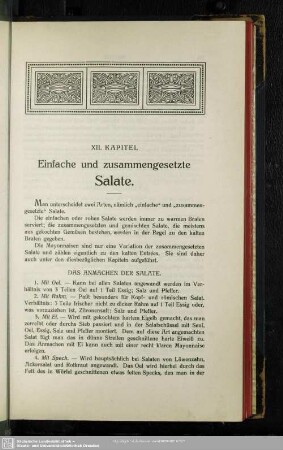 XII. Kapitel. Einfache und zusammengesetzte Salate