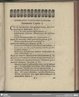 Conspectus Totius Disputationis
