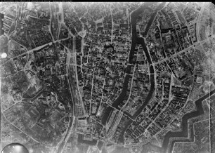 Danzig, Senkrechtluftbild: Innenstadt m. Befestigungsanlagen