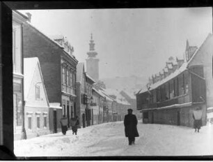 Agram [Zagreb, Kroatien]: Altstadtstraße im Winter