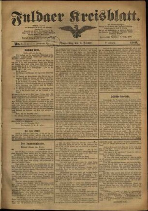 Ausgabe vom Donnerstag, den 02. Januar 1908.