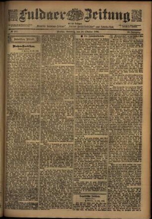 Zweite Ausgabe vom Samstag, den 18. Oktober 1902.