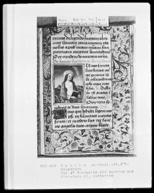 Gebetbuch — Die heilige Katharina, Folio 47recto