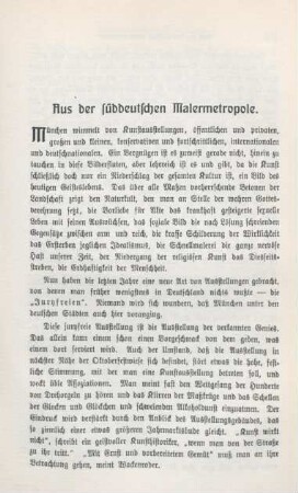 415-425 Aus der süddeutschen Malermetropole