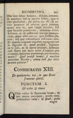 267-294, Consideratio XIII. - Consideratio XIX.