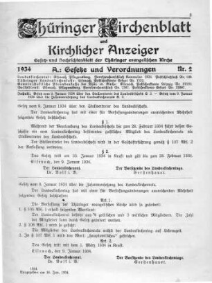 Nr. 2 : 16. Januar 1934