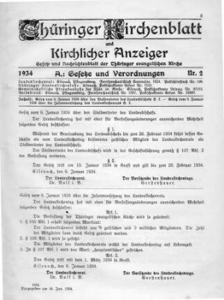 Nr. 2 : 16. Januar 1934