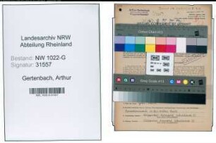 Entnazifizierung Arthur Gertenbach , geb. 28.04.1891 (Diplomkaufmann)