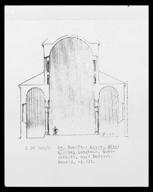 Die Abteikirche von Saint-Benoît-sur-Loire: Querschnitt durch das Langhaus