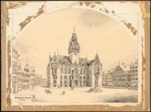 Rathaus, Stuttgart: Perspektivische Ansicht