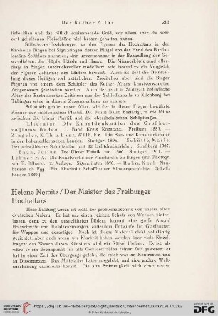 1: Der Meister des Freiburger Hochaltars