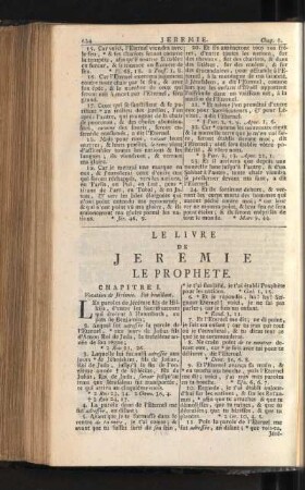 Le Livre De Jeremie Le Prophete