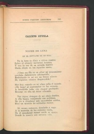 Noche de luna : En el sepulcro de mi hija