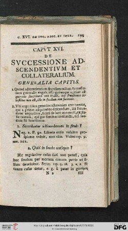 Caput XVI: De successione adscendentium et collateralium