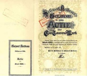 Aktie der Salzwerk Heilbronn AG Nr. 12781