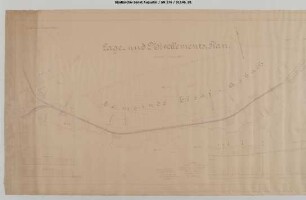 Linie Hennef - Asbach, Blatt 11: Lage- und Höhenplan Bennau Tal (mit Gleisanschluss Bennau Berg) - Asbach. Asbach, Bahnhof nicht an finaler Lage.