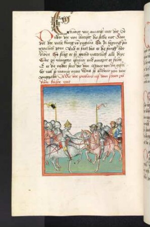Die Schlacht gegen die Sarazenen: Heinrich spricht Lohengrin sein Lob aus