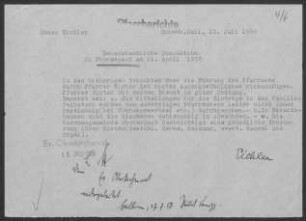 Oberaspach: Inspektionsbericht 1958
