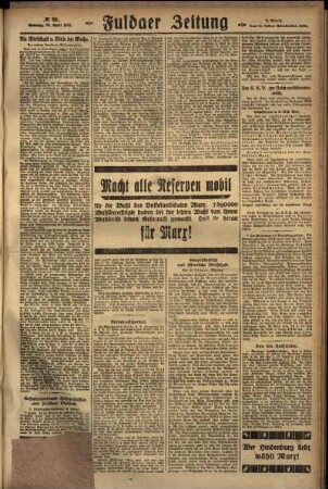 Zweite Ausgabe vom Sonntag, den 26. April 1925.